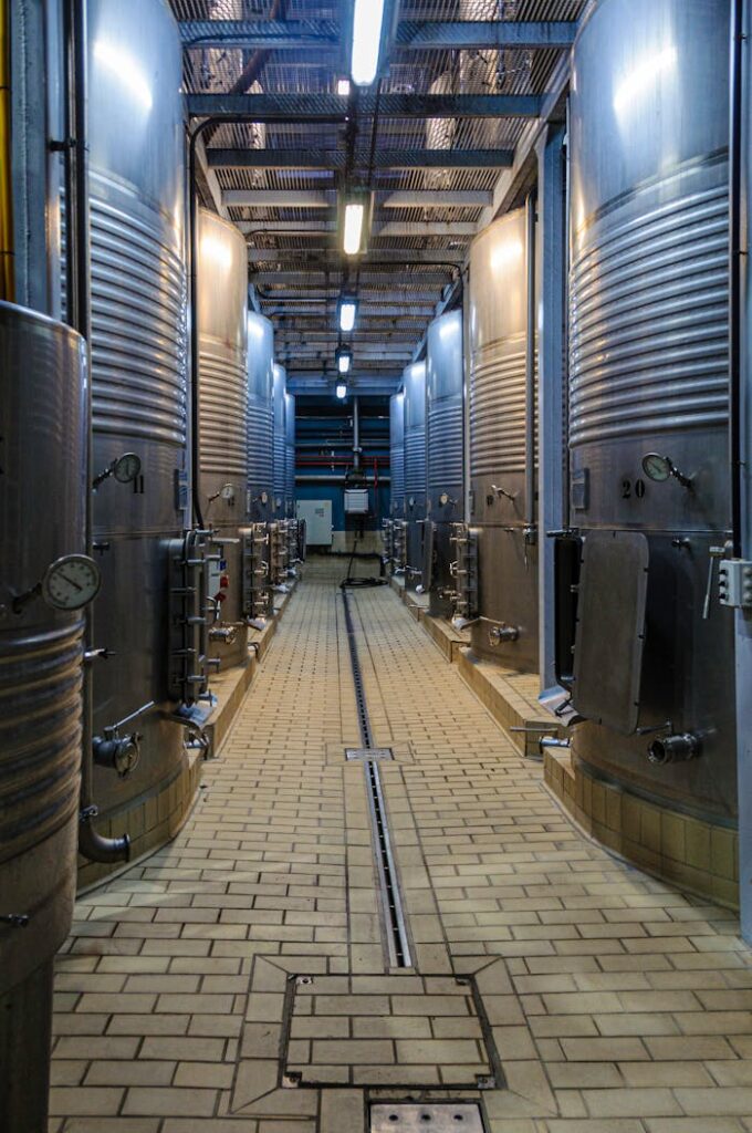 Cubas de fermentación de vino